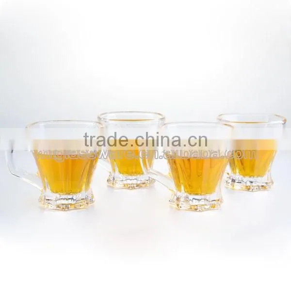 2016 summer style glass cup with handle