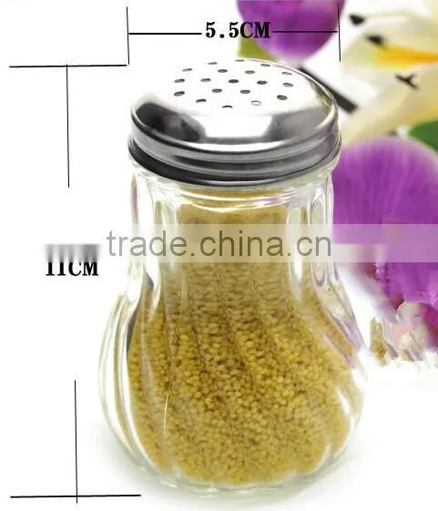 wholesale nice mini glass pepper bottle with sifter covers