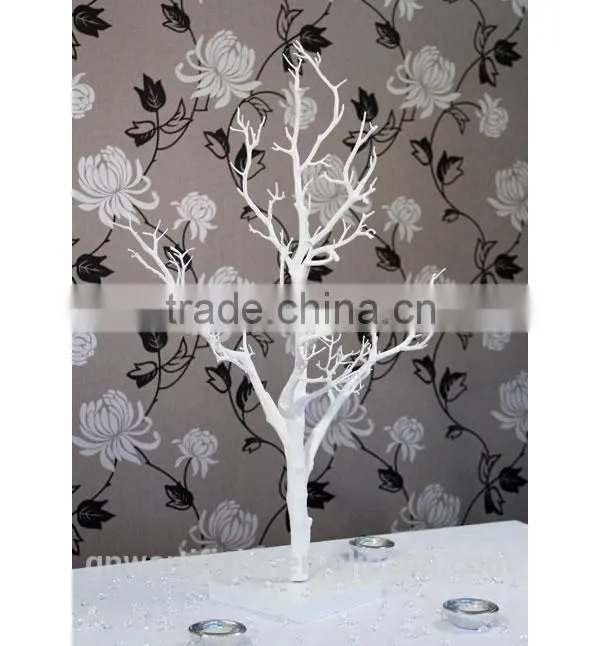 WTR021 GNW White Artificial Plastic Winter Dry Wedding Wishing Table Centerpiece Tree