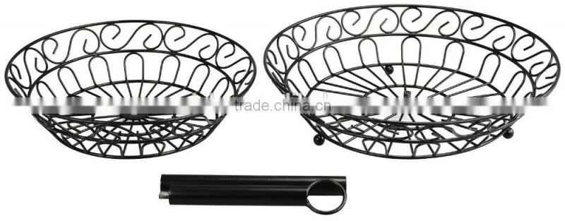 2-Tier Metal Countertop Bread Basket Stand
