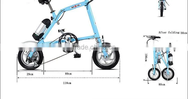2017 portable electric bicycle mini folding ebike with CE EN15194 certificate