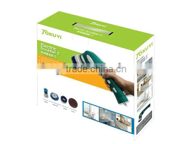 Cordless electric scrubber, electric power scrubber for kitchen and bathroom, electric hand scrubber