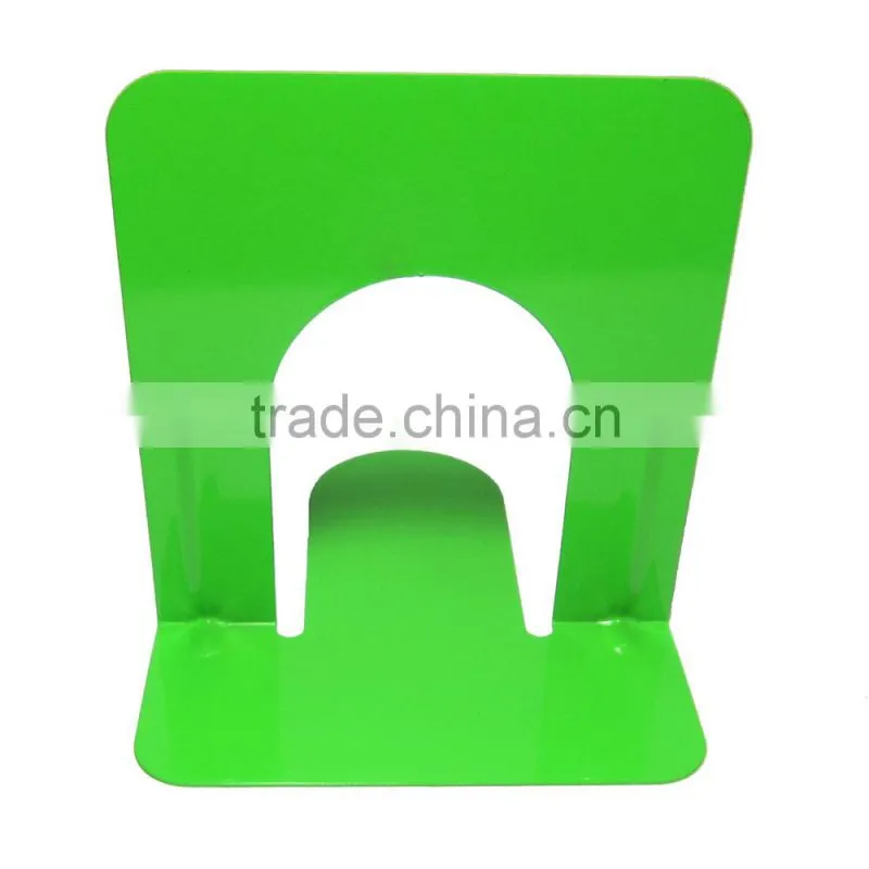 High quality colored simple design 5"metal desktop bookend