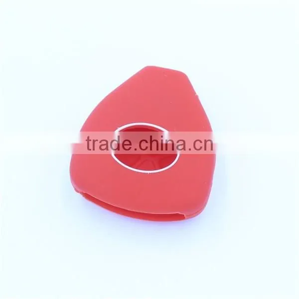 Triangle shaped Silicone car key shell with led light hole. fob key case for toyota 4 buttons