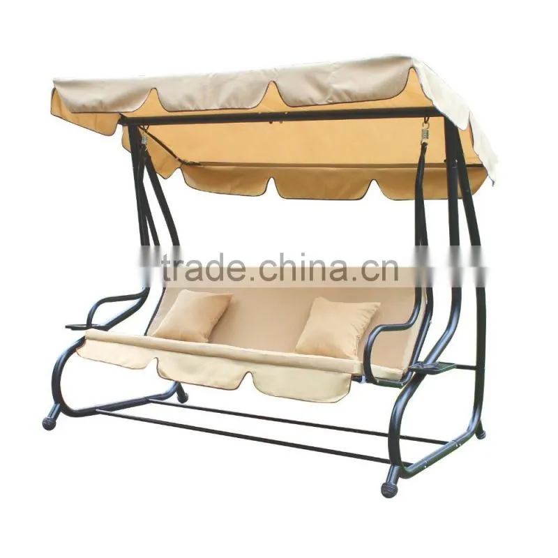 Customized garden swing chair outdoor beige chair for leisure for hot sale