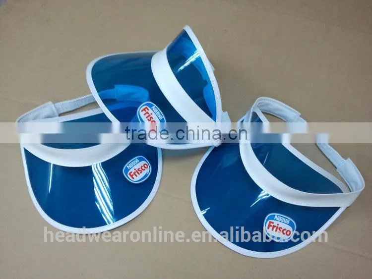 Custom Fashion Cheap Colorful PVC Sun Visor hat