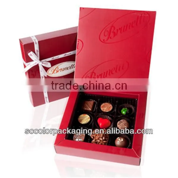 Factory sales of high-grade chocolate box, with a box of chocolate grid