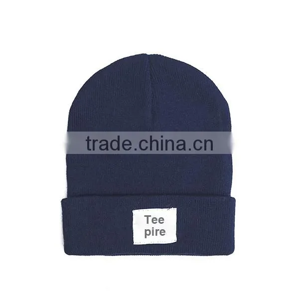 Blank pattern woolen knitted hat