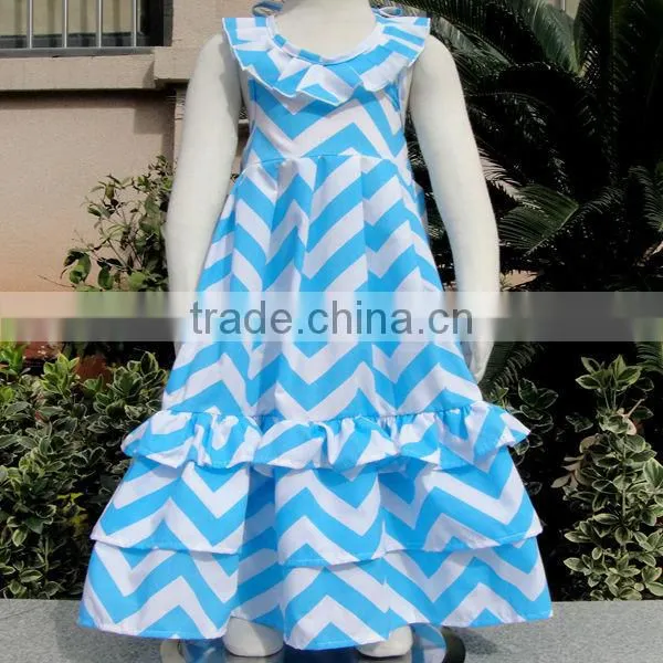 Eco-friendly material used pop hot sale maxi ruffle dress made in China