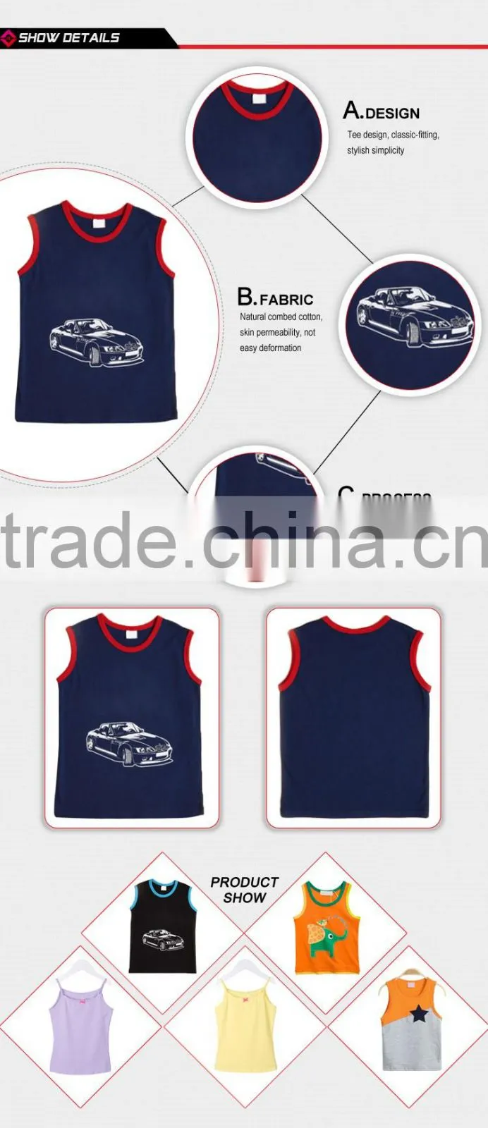dry fit custom gym building stringer tank top