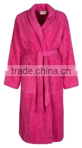 100% cotton terry bathrobe for womens