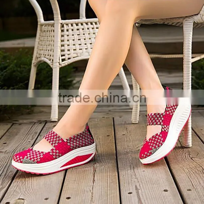 Women Casual High Sole Shoes 2016 Summer Fashion Breathable