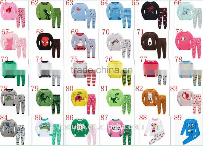 fashion kids cotton pajama sets Customized childrens sleepwear boutique pajamas for kids 31