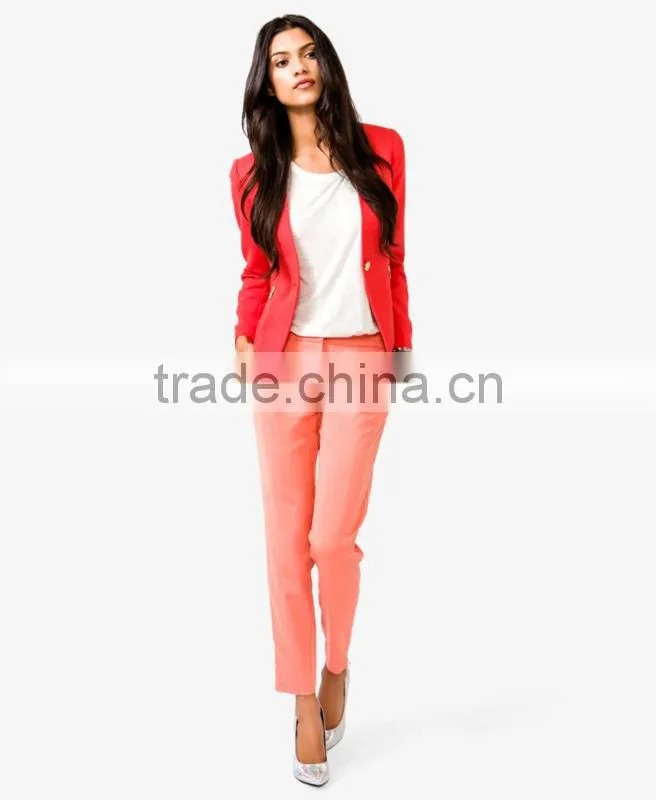 Collarless Knit Blazer