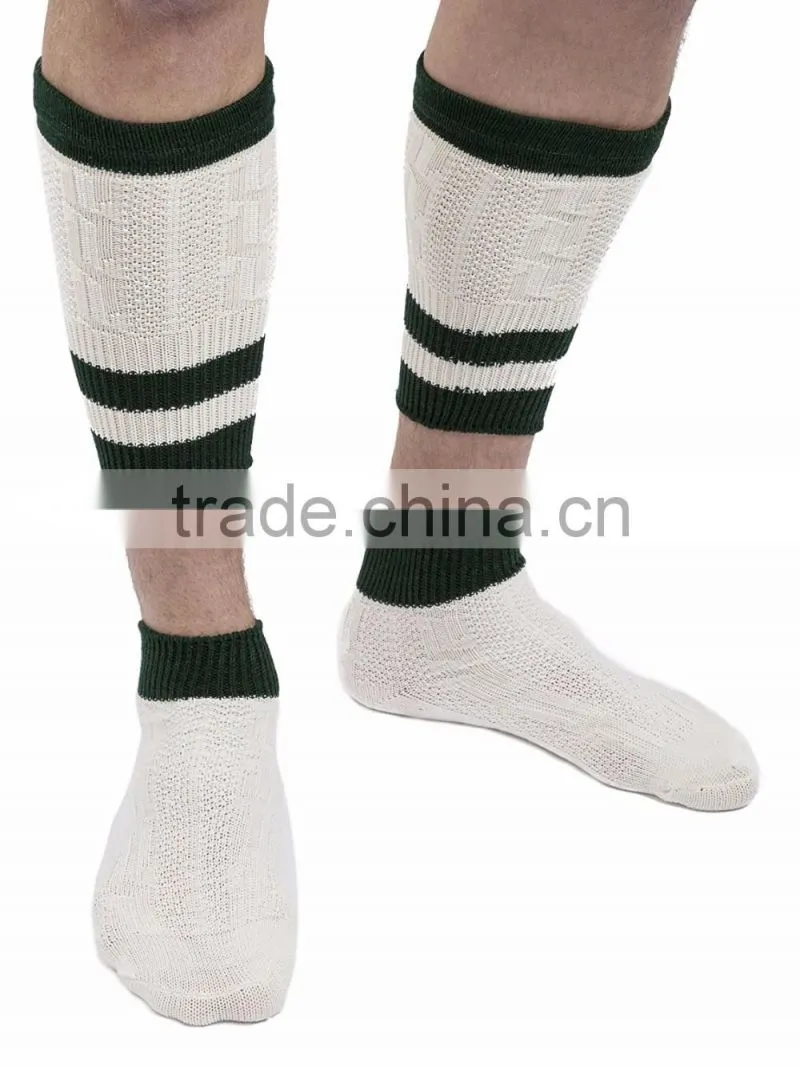 Bavarian Short Sock (Beige- Green ) two piece