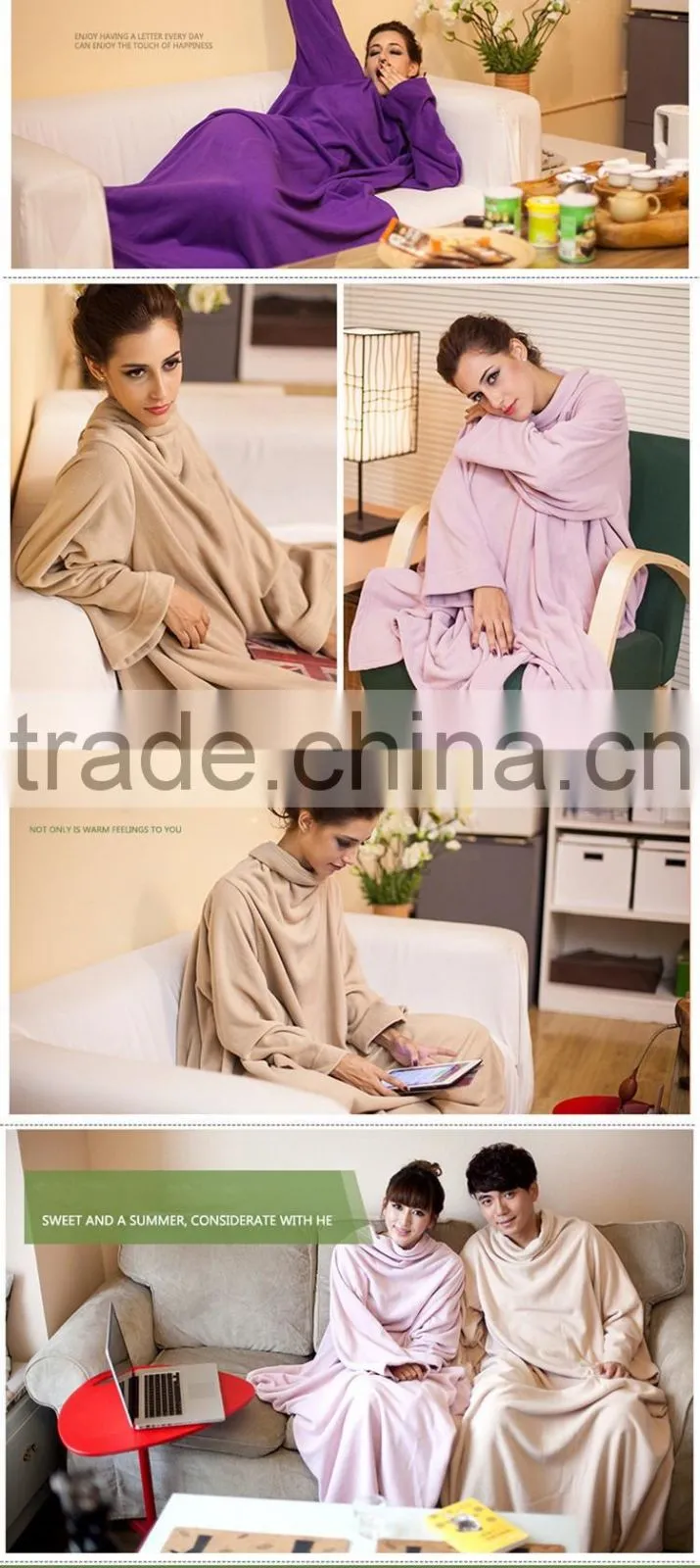 Blanket pocket aircondition fleece mermaid tail