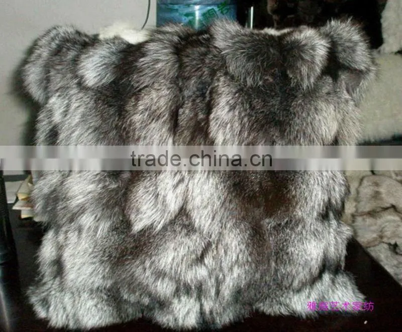 New Style Of Fox Fur Cushion/Hot Sell/OEM