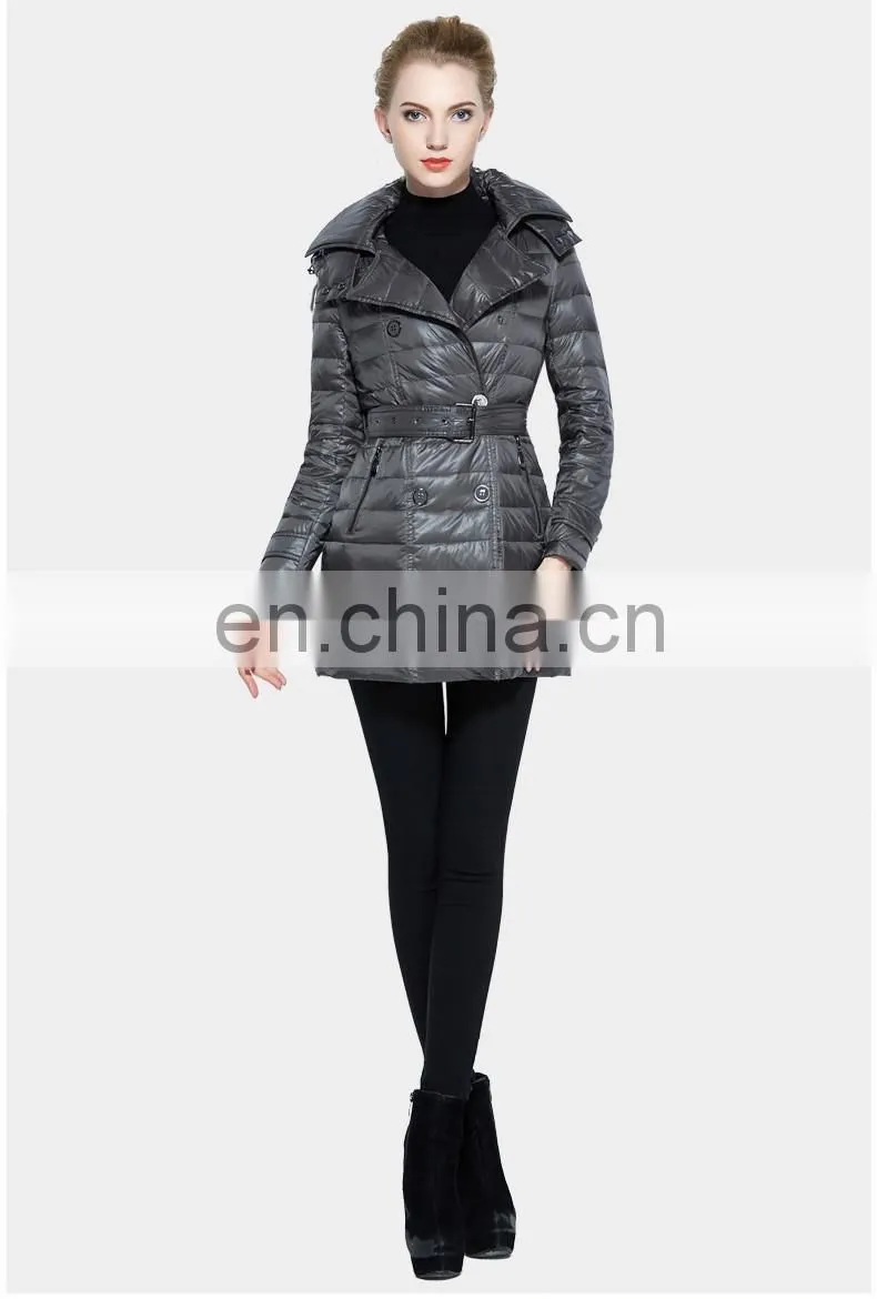 Fashion Winter Clothing Windproof Warm Down Feather Jacket For Women