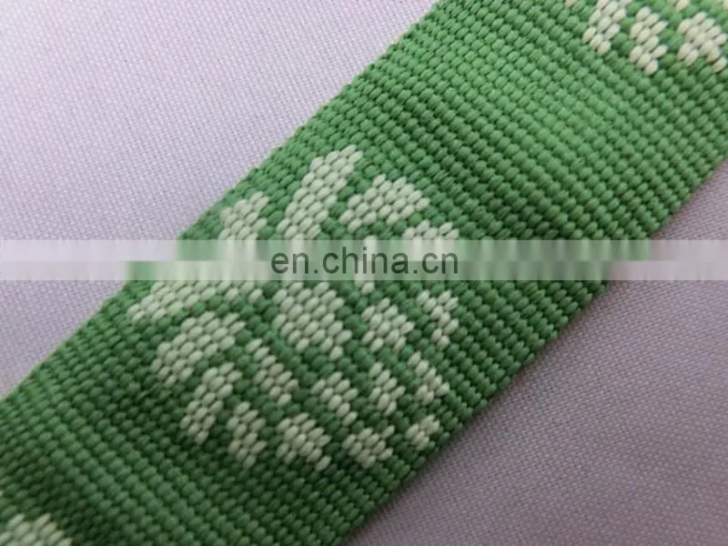 2.5cm jacquard polyster tubular webbing