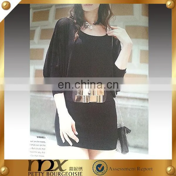 Wholesale bat sleeves pullover knitted pullover