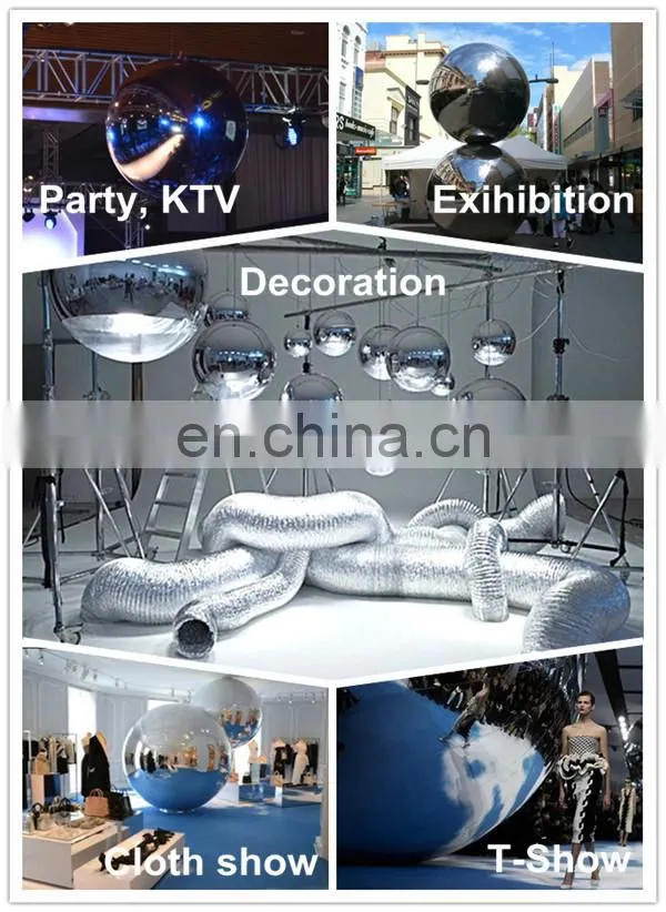 Factory Price Wholesale Large Inflatable Mirror Ball , Pvc Silver Mirror Ball For Festival Decoration