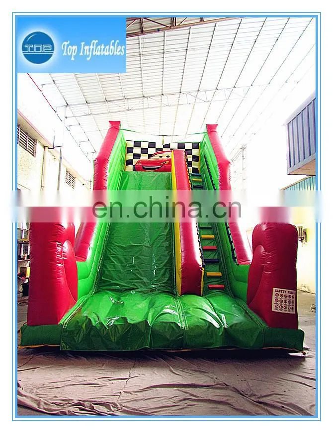 Guangzhou TOP inflatable kids park slides inflatable wide track slide with pool