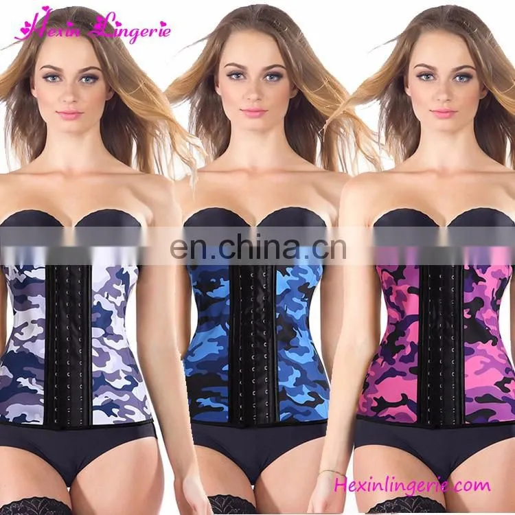 Women Body Slim Shaper Custom Sports Training Trimmer Private Label Waist Trainer With Steel Boned