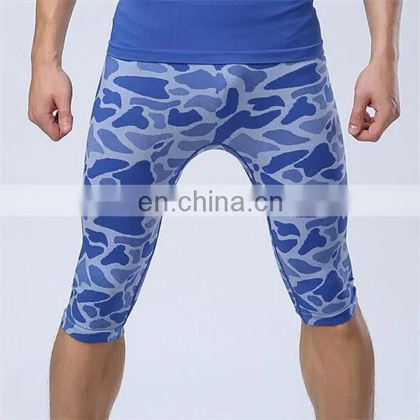 New Black and Blue Leopard Printing Spandex Men's Body Shaper Slimming Pants
