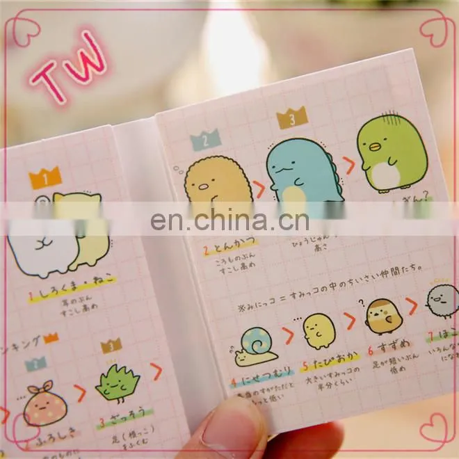 import school stationery professional custom high quality colorful paper printed cartoon letter shaped sticky notes for kids