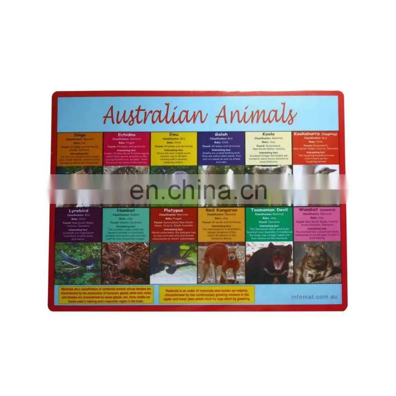 cmyk 4c full colour printing kitchen table placemat