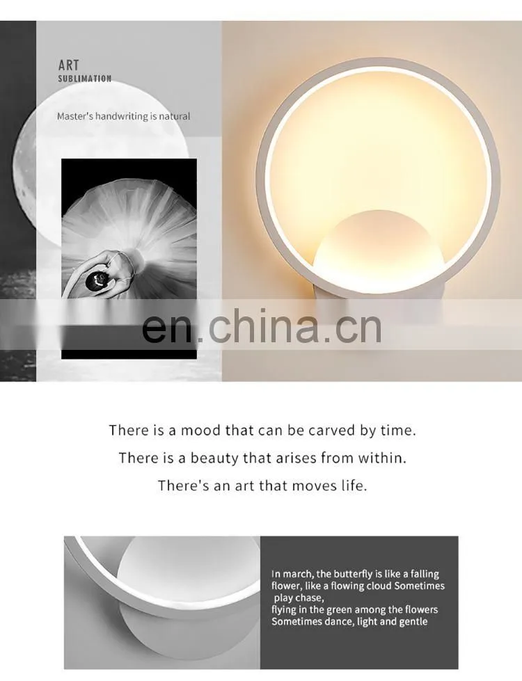 Led aisle lights creative round wall lamp bedroom study bedside wall lamp balcony corridor lights