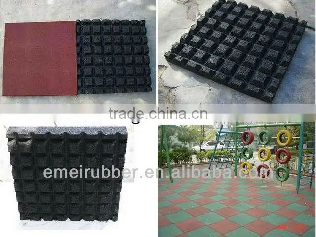 V-groove rubber tile for amusement park