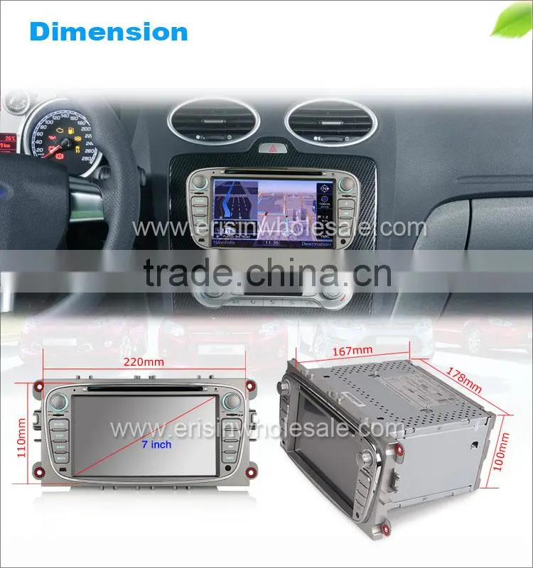 Erisin ES7608M 2 Din 7 inch Car Stereo System GPS for Mondeo Galaxy