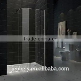 8mm Arc-shaped Minimalist style walk-in shower room
