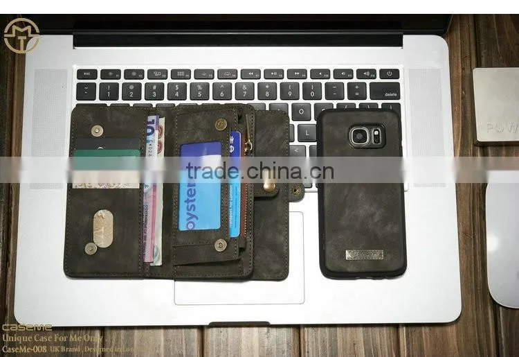 phone case displaying time on the case For Samsung s7 case leather with back card slot