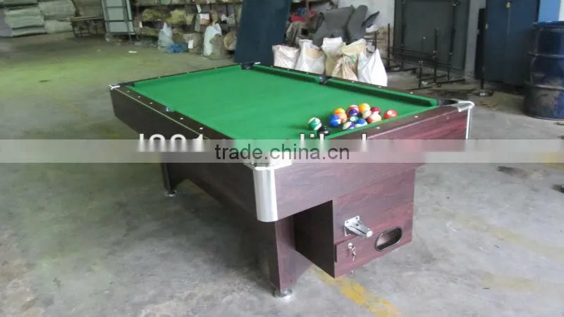 Coin operated pool table
