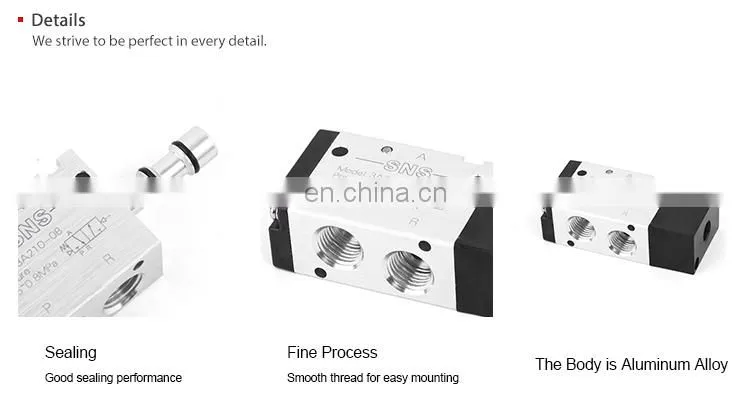 SNS 3A series two-position three-way industrial solenoid pneumatic air exterior control valve