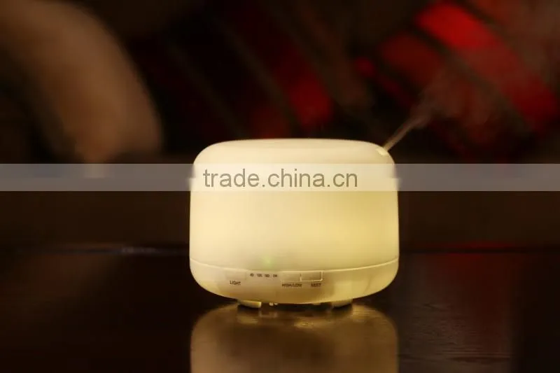 500ml Aromatherapy Essential Oil Diffuser Ultrasonic Air Humidifier with 4 Timer Settings 7 LED Color Changing Lamps