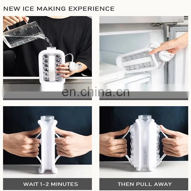 17 grids Ice Ball Kettle Ice Maker Mould with Lid Cube Mold Cubic Makers Container Trays
