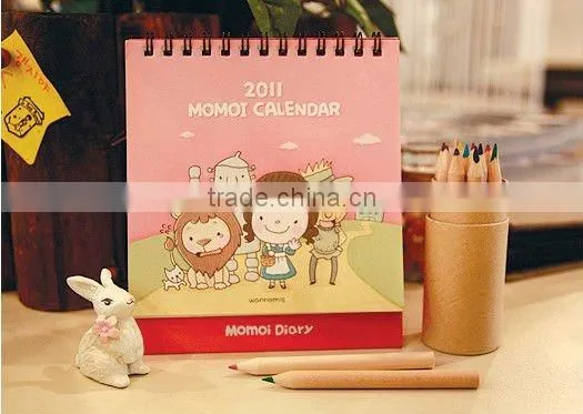 2015 high quality &colour desktop calendar printing service