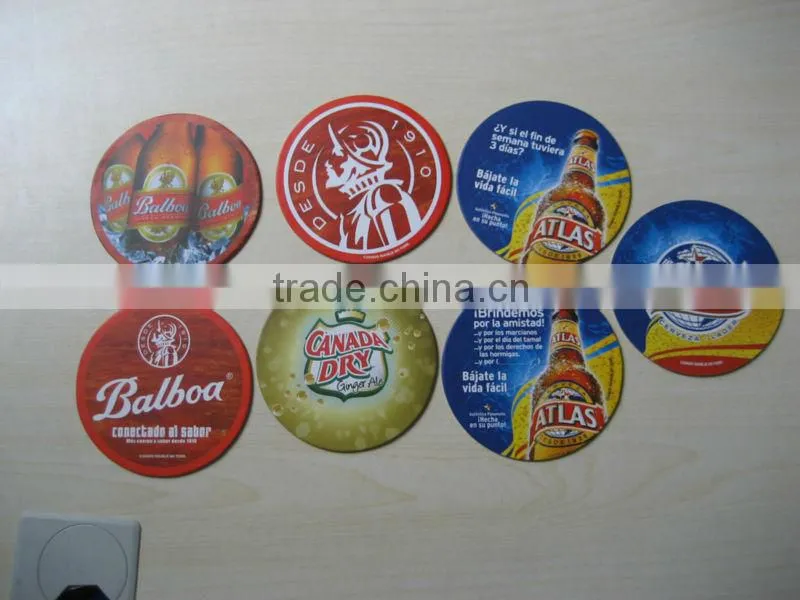 round absorbent paper drink coasters, paper printed cup pad & mats