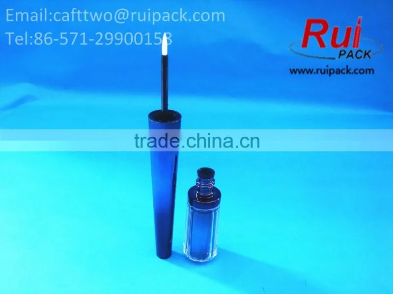 Blue double layers eyeliner case, empty long thin shape eyeliner tube