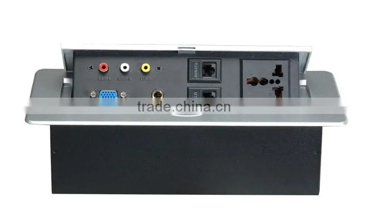 multi-functional desktop socket with pop up brush socket