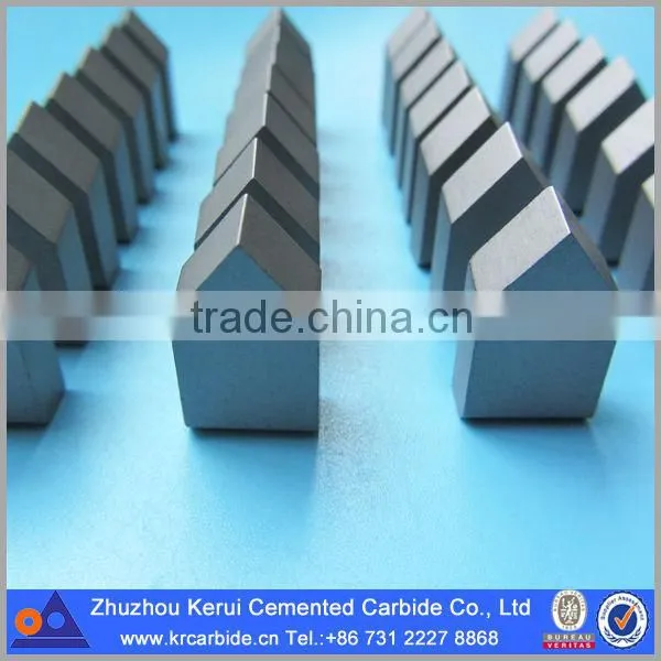 Type E brazed tungsten carbide tips for threading lathe tools