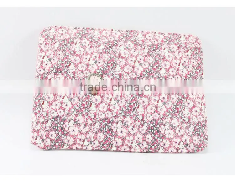 2015 floral pink cartoon laptop and tablet bag