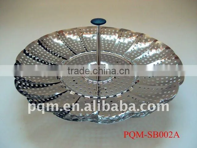 Senior durable stainless steel collapsible steamer basket 002A