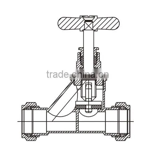 HR4040 brass water stop bibocock stop valve
