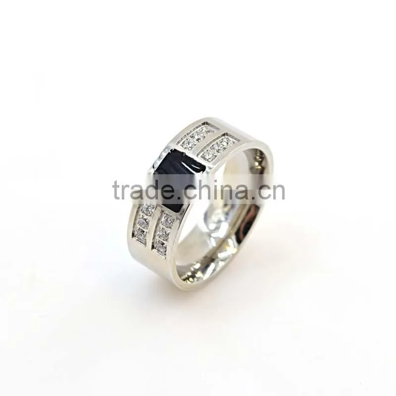 Fashion jewelry set 316l stainless steel jewelry silver rings accessories engagement ring