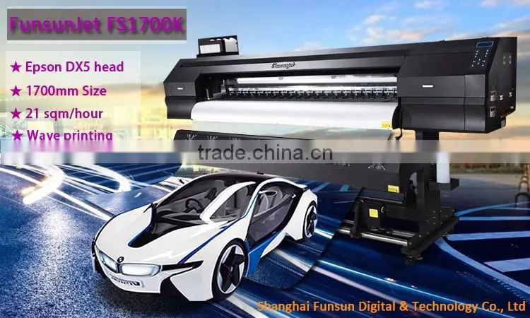 China top brand FunsunJet FS1700K 1.7m sublimation dx5 printer