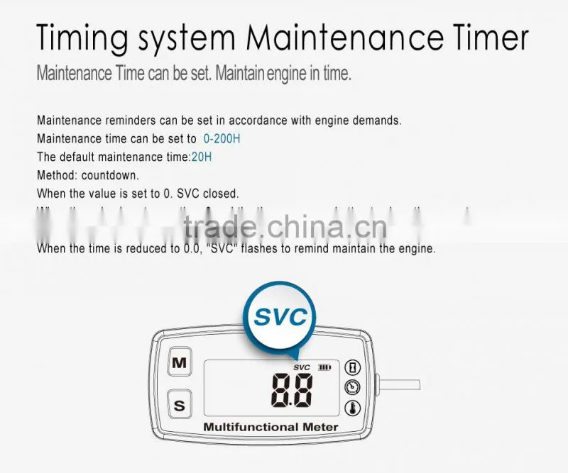 Large LCD Temperature meter Tachometer